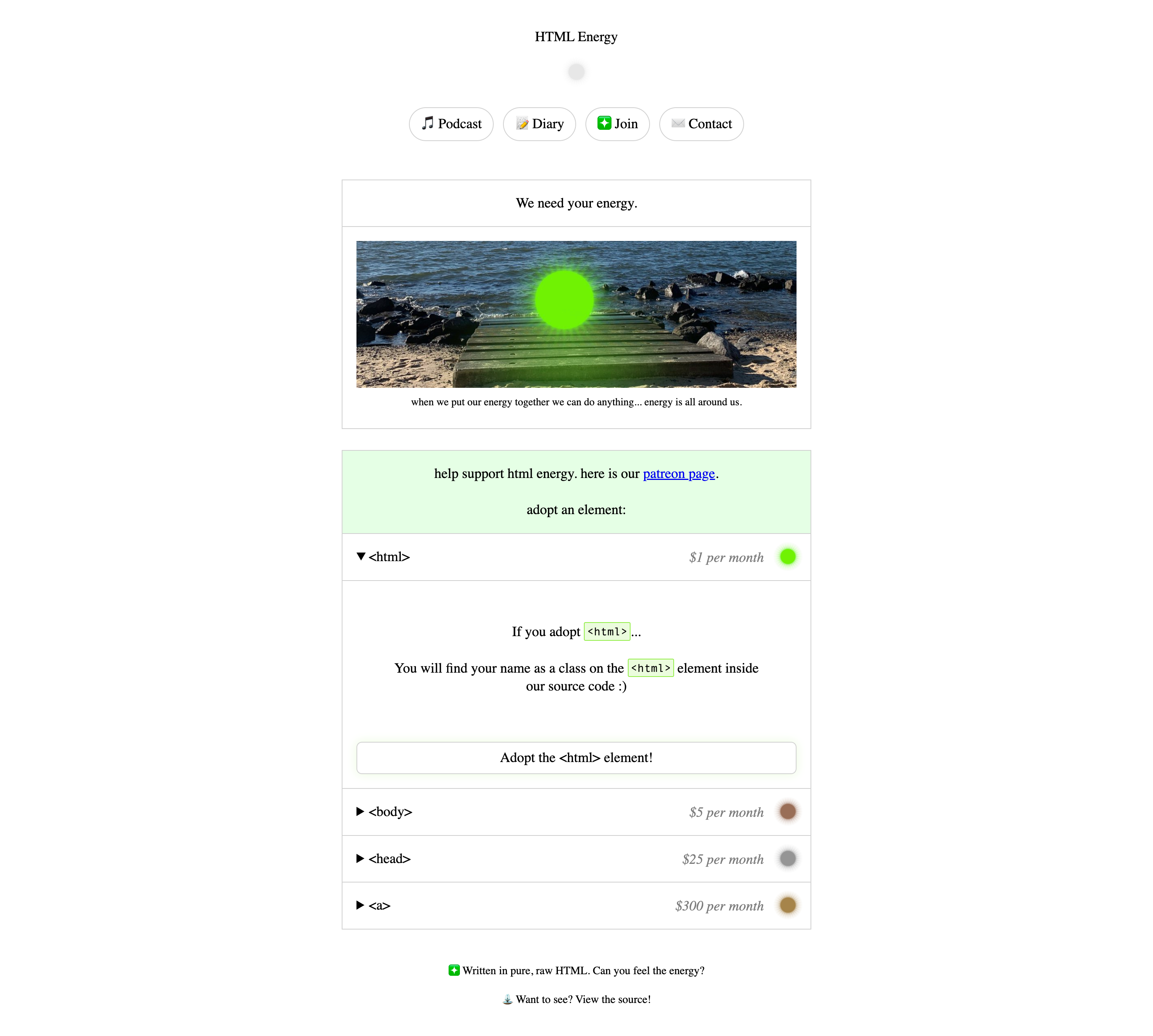 HTML Energy