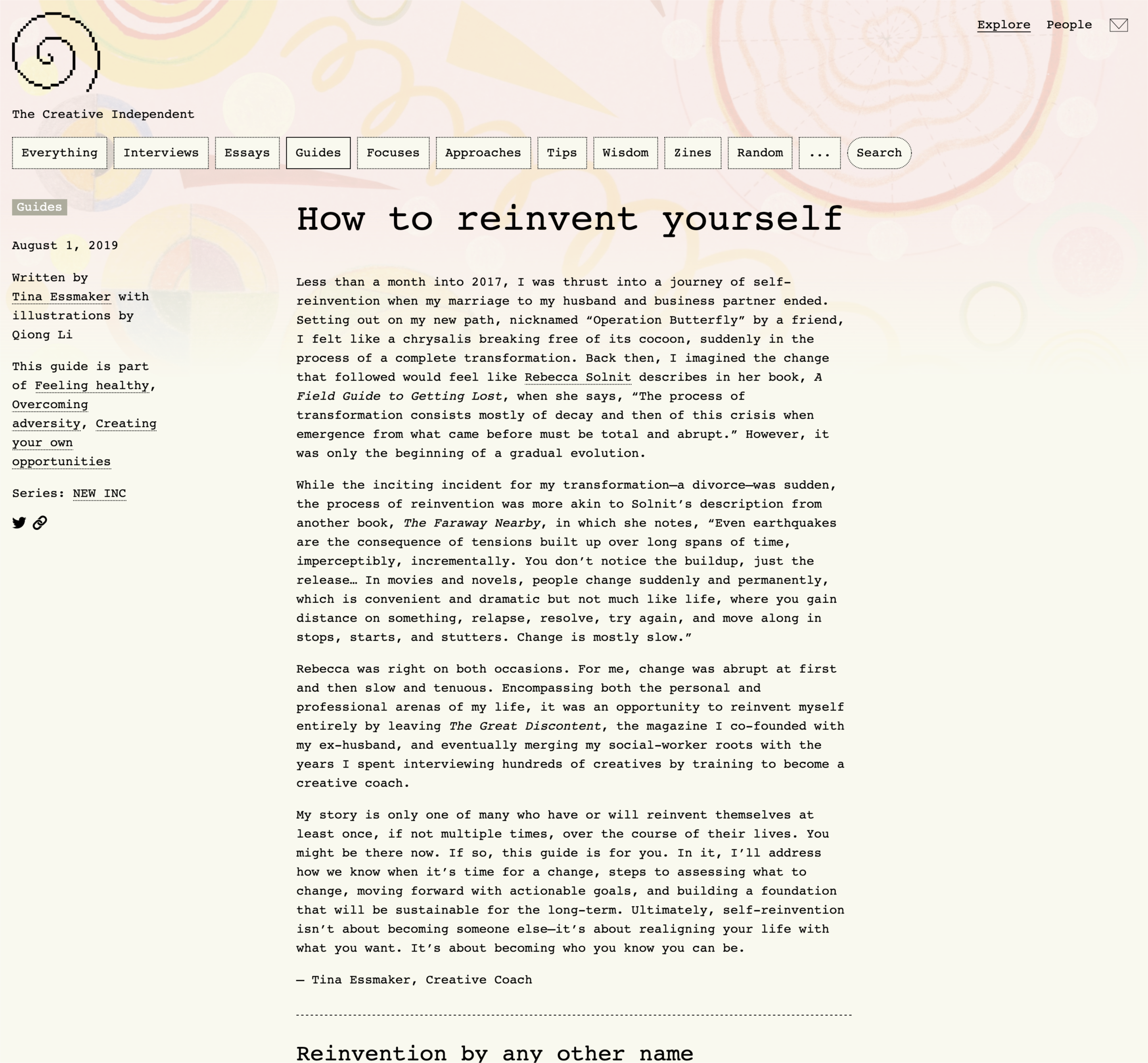 The Creative Independent's website