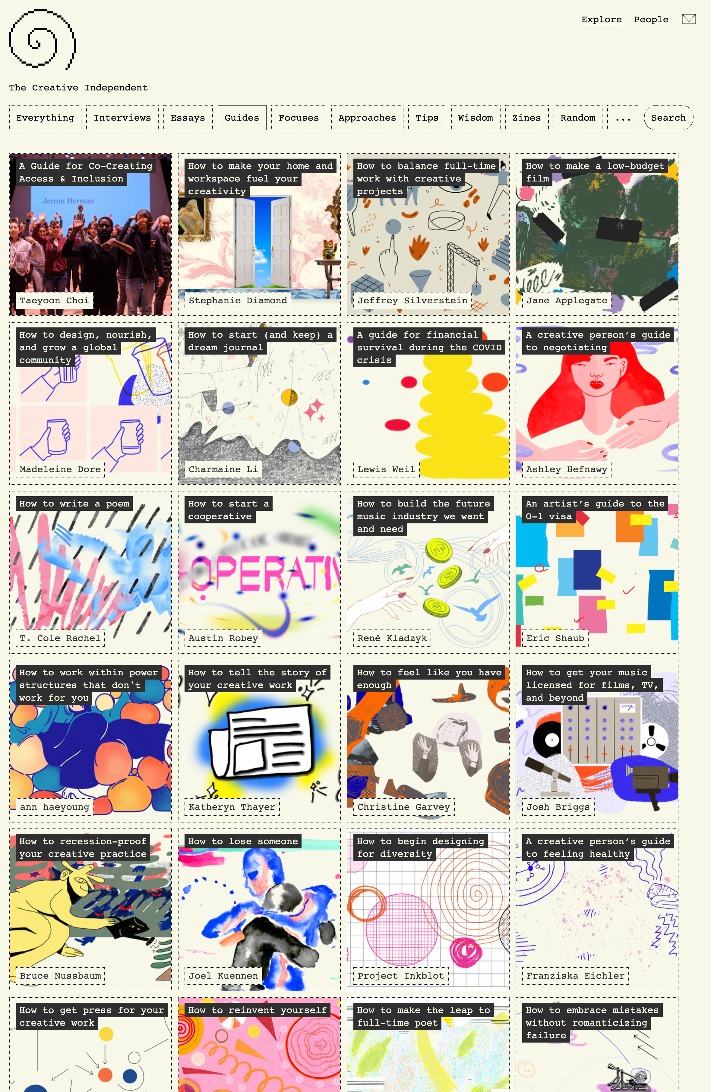 The Creative Independent Guides